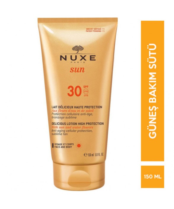 Nuxe Lait Delicieux Güneş Koruyucu yüz ve vücut sütü SPF30 150ml 