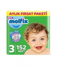 Molfix Bebek Bezi 3 Beden Avantaj Paketi 152 Adet