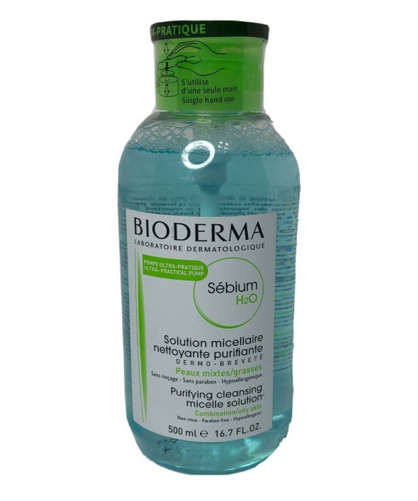 Bioderma Sebium H2O Micelle Solüsyon 500 ML Yağlı Ciltler İçin Makyaj Temizleme Suyu