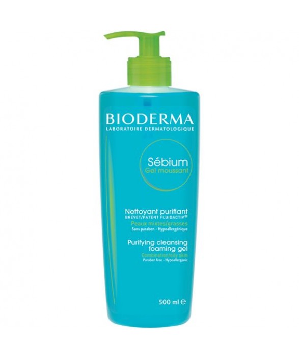 Bioderma Sebium Foaming Jel 500 ML Yağlı Ciltler İçin Yüz Temizleme Jeli