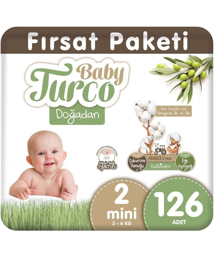 Baby Turco Doğadan 2 Numara Mini 210 Adet eczahanemden