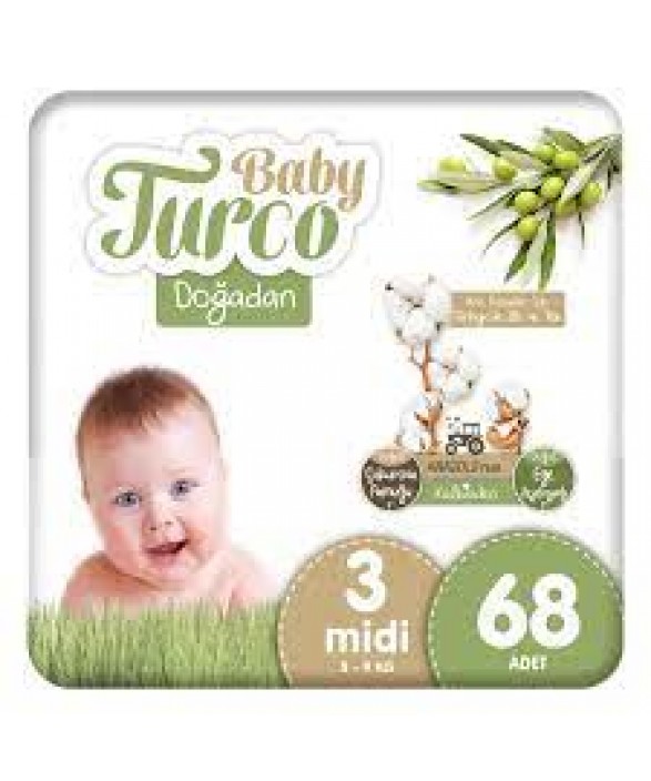 Baby Turco Doğadan 3 Numara Midi 68 Adet