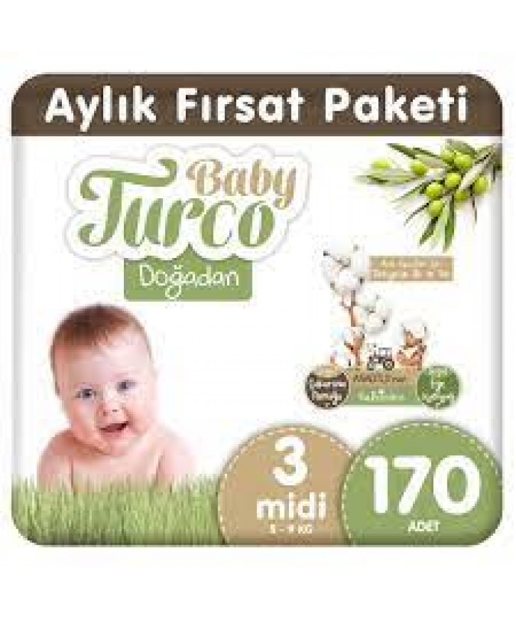 Baby Turco Doğadan 3 Numara Midi 340 Adet eczahanemden