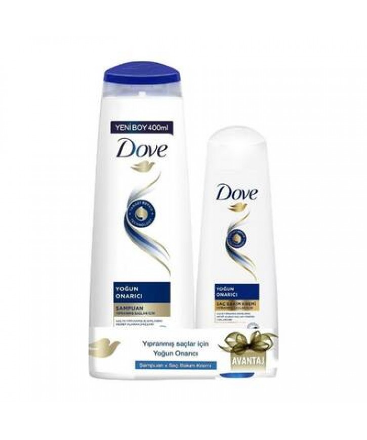 Dove Yoğun Onarıcı Şampuan 400 Ml   Saç Kremi 200 Ml Set