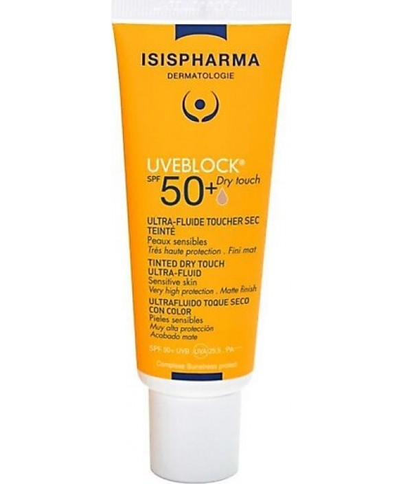 Isispharma Uveblock Dry Touch Spf 50 40 ML Medium Tinted Yağlı Ciltler İçin renkli Güneş Koruyucu