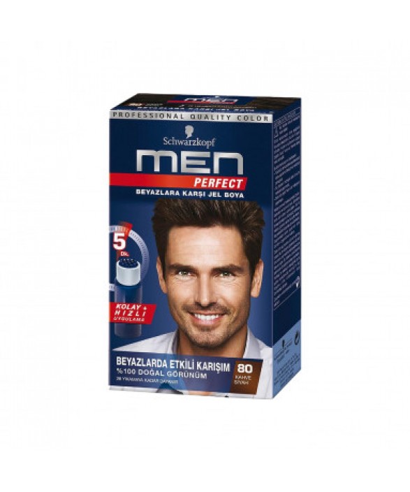 Schwarzkopf Men Perfect Saç Boyası 80 Kahve Siyah