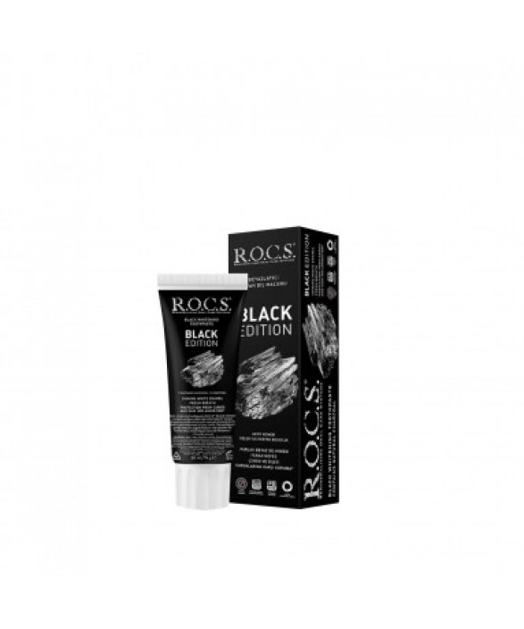 Rocs Black Edition Beyazlatıcı Siyah Diş Macunu 74 gr