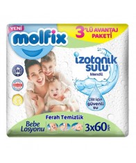 Molfix İzotonik Ferah Temizlik Islak Mendil 3X60Lı