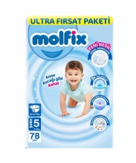 Molfix Bebek Bezi 3D 5 Beden Junior 11-18 Kg 78Li Ultra Fırsat Paketi