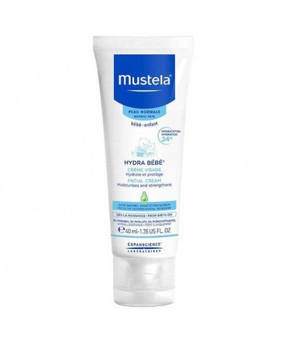 Mustela Hydra Bebe Facial Cream 40 ML Bebekler İçin Nemlendirici Yüz Losyonu