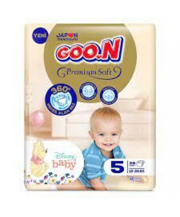 Goon Bebek Bezi Premium Soft 5 Beden Jumbo Paket 28 Adet 12-20 kg