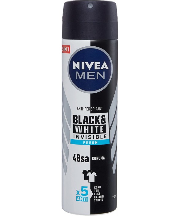 Nivea Sprey Erkek Inv Black White Fresh 150 ML