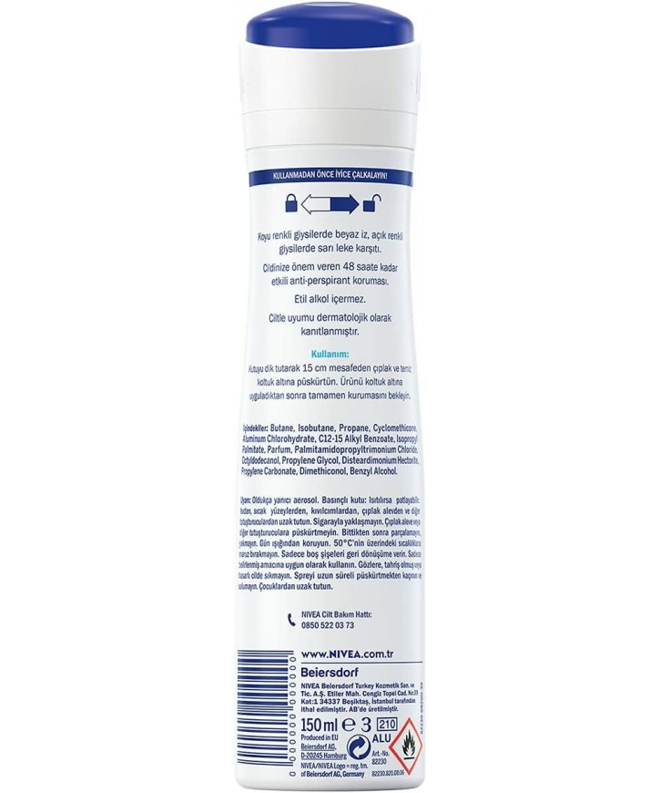 Nivea Sprey Kadın Deodorant 150 ml eczahanemden