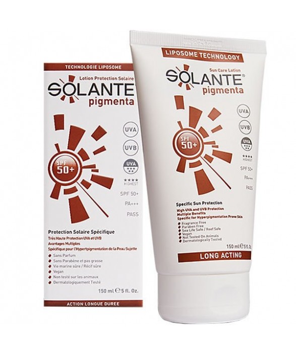 Solante Pigmenta Spf 50 150 ML Lekeli Ciltler için Güneş Kremi