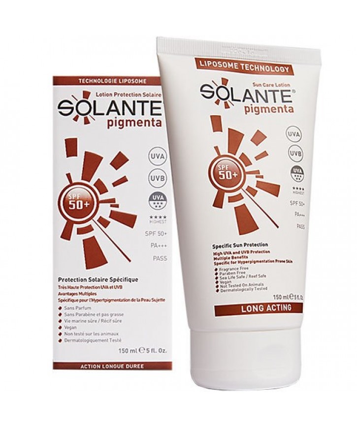 Solante Pigmenta Spf 50 150 ML Lekeli Ciltler için Güneş Kremi