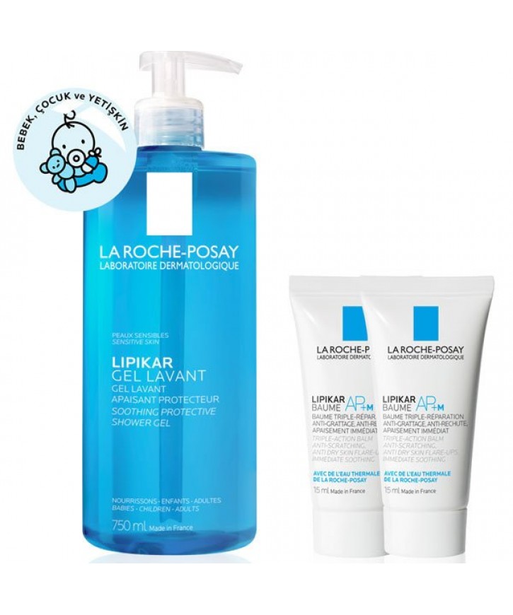 La Roche Posay Lipikar Gel Lavant 750 ML Lipikar Baume AP M 2 15 ML Hediye