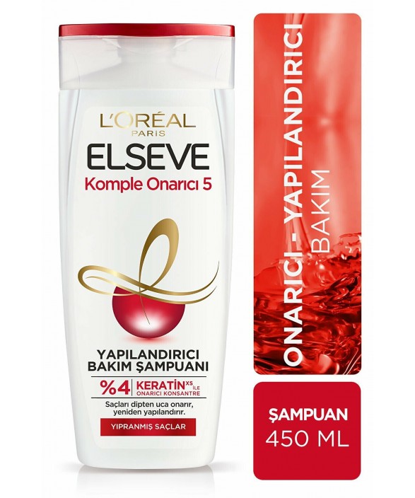 Elseve  Şampuan  450 ML Komple  Onarıcı 5 Kremli 