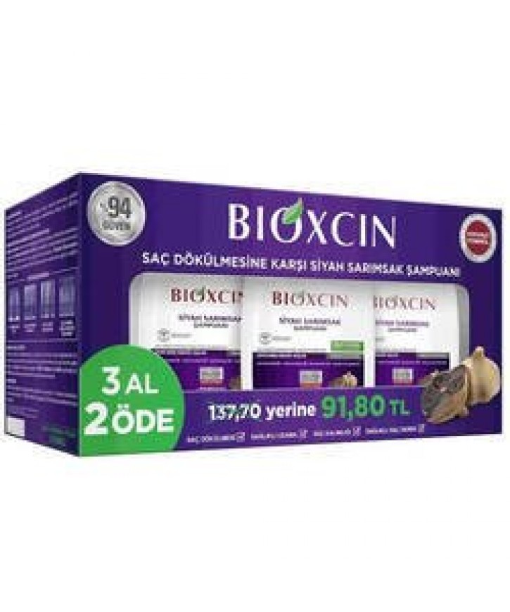 Bioxcin Siyah Sarımsak Şampuanı 300 ML Dökülme Önleyici Şampuan eczahanemden