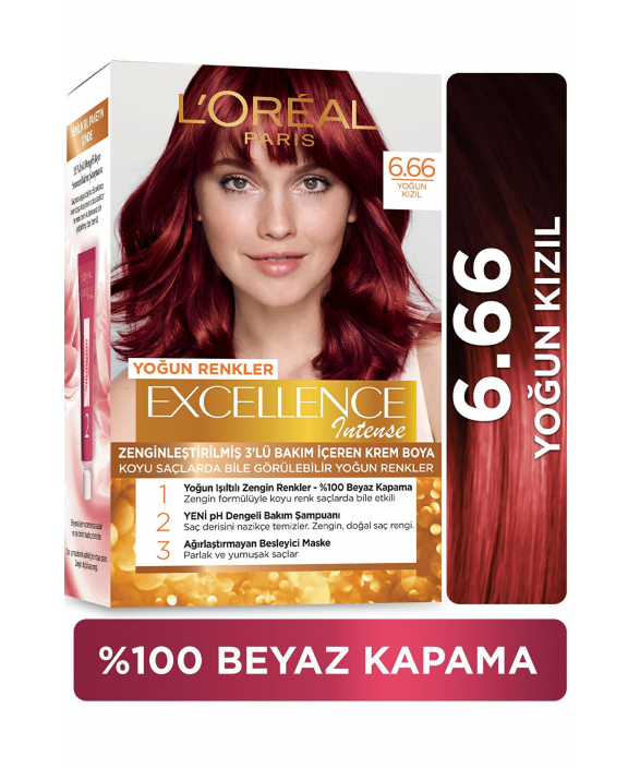 Loreal Excell Intense 6 66 yoğun Kızıl Saç Boyası