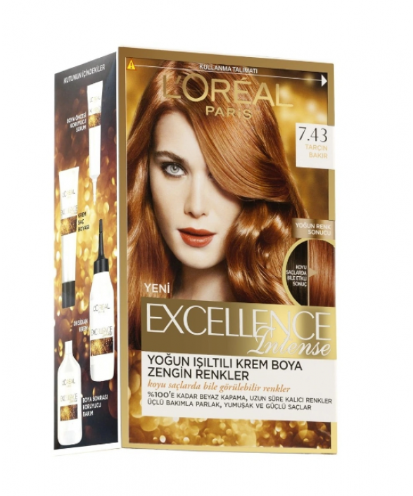 Loreal Excell Intense 7 43 Tarçın Bakır Saç Boyası