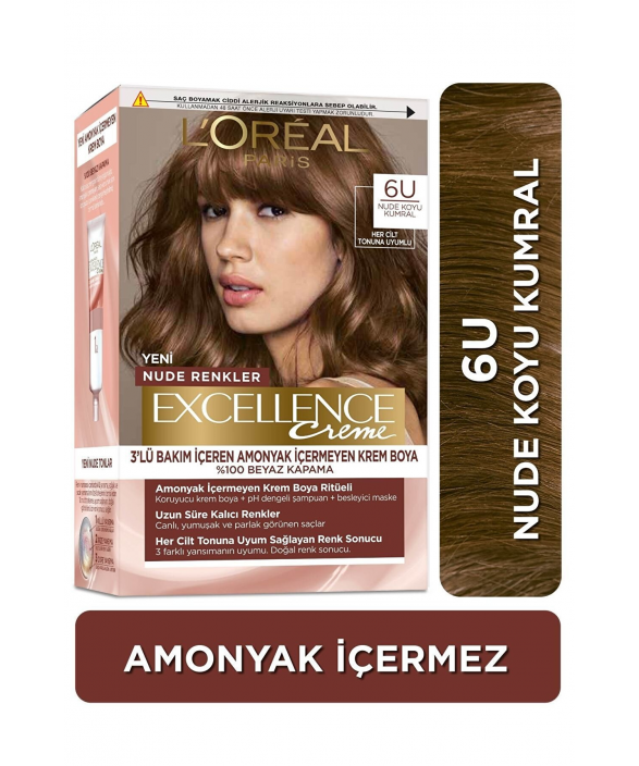 Loreal Excell Nude Drk Blond 6U Koyu Kumral Saç Boyası