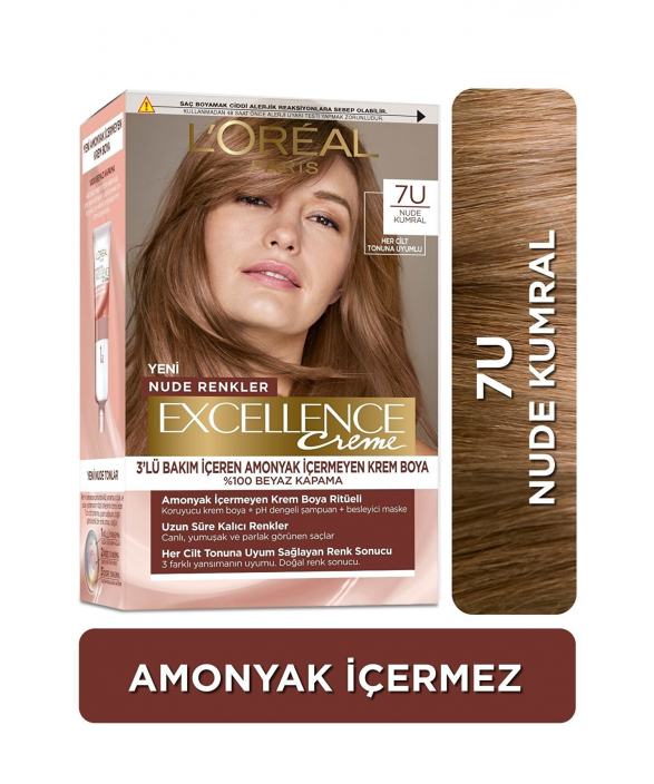 Loreal Excell Nudes Blonde 7U Nude Kumral Saç Boyası