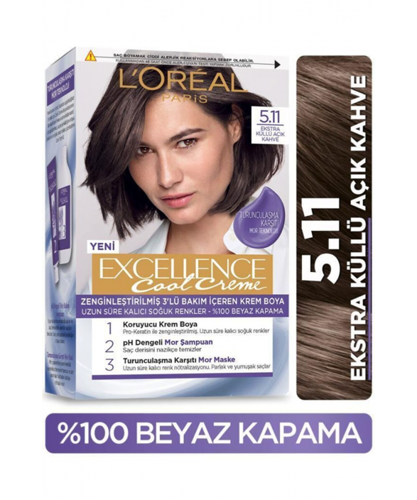 Loreal Excell Coll 5 11 Küllü Açık Kahve Saç Boyası