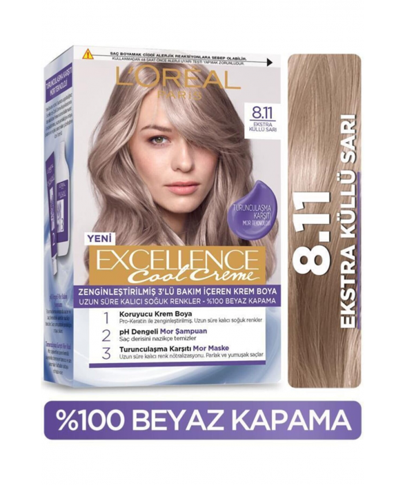 Loreal Excell Cool 8 11 Küllü Sarı 