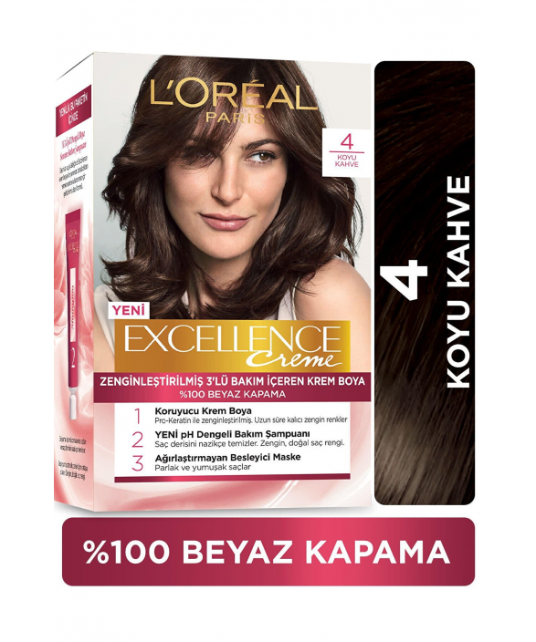 Loreal Excell 4 Koyu Kahve Saç Boyası