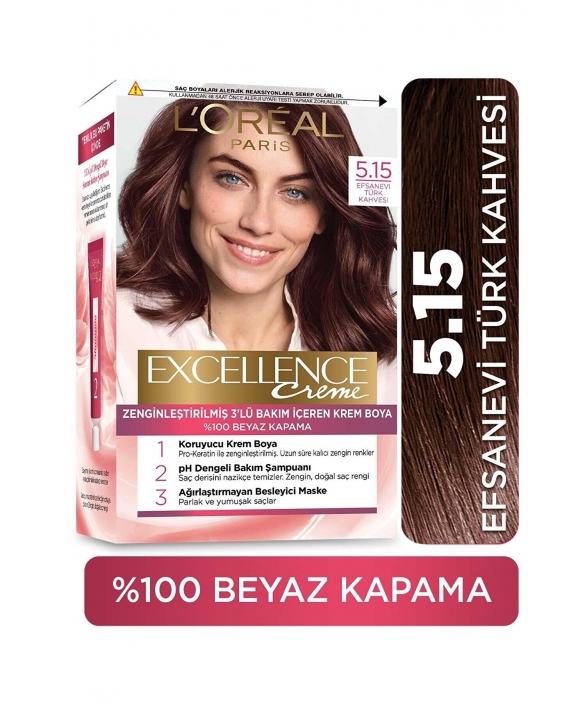 Loreal Excell 5 15 Marron Glace Efsane Türk Kahvesi Saç Boyası 