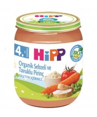 Hipp Organik Pirinçli ve Tavuklu Sebze Kavanoz Maması 125 gr