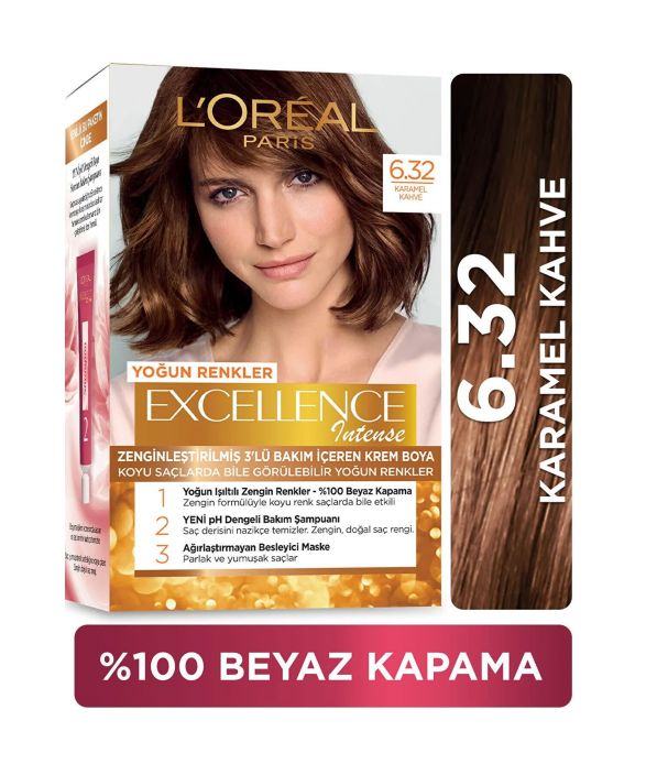 Loreal Excell 6 32 Karamel Kahve Saç Boyası