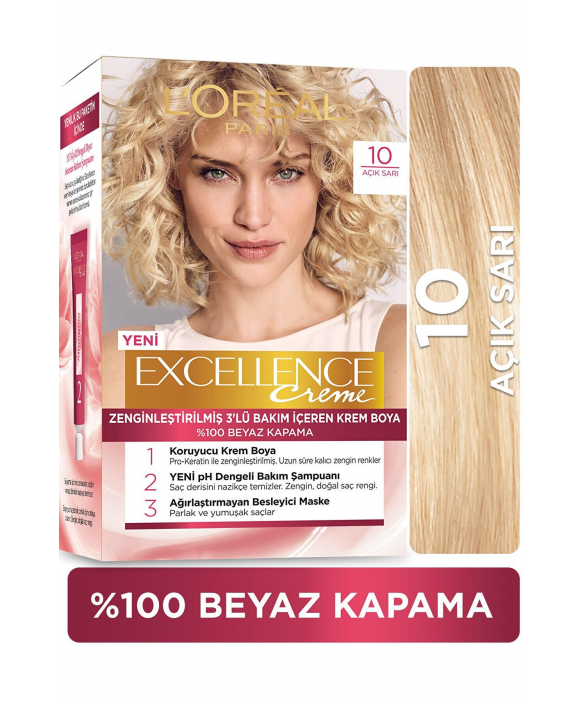 Loreal Excell 10 Açık sarı Saç Boyası