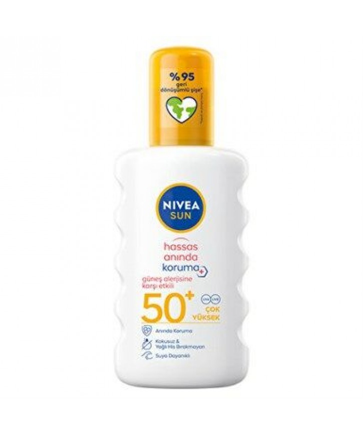 Nivea Sun Güneş Kremi Spf 50 200 ml Sprey Çok Yüksek Güneş Koruyucu eczahanemden