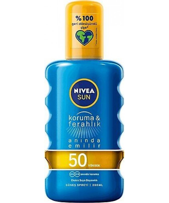 Nivea Koruma Ve Ferahlık Sprey Spf 50 200 Ml