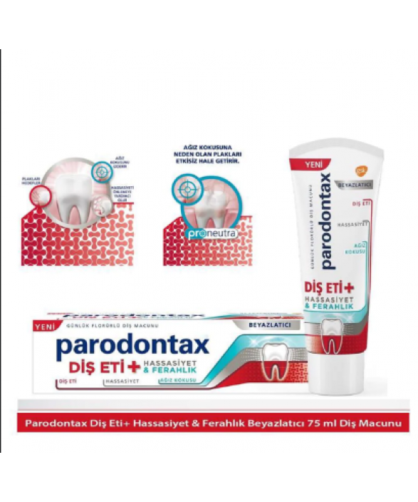 Parodontax Geliştirilmiş Tat Florürlü Diş Macunu 75 ML