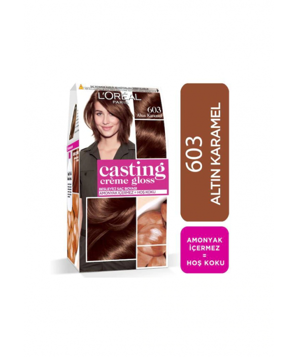 Loreal Casting Creme Gloss TR 603 Choco Macaroon Altın Karamel Saç Boyası 