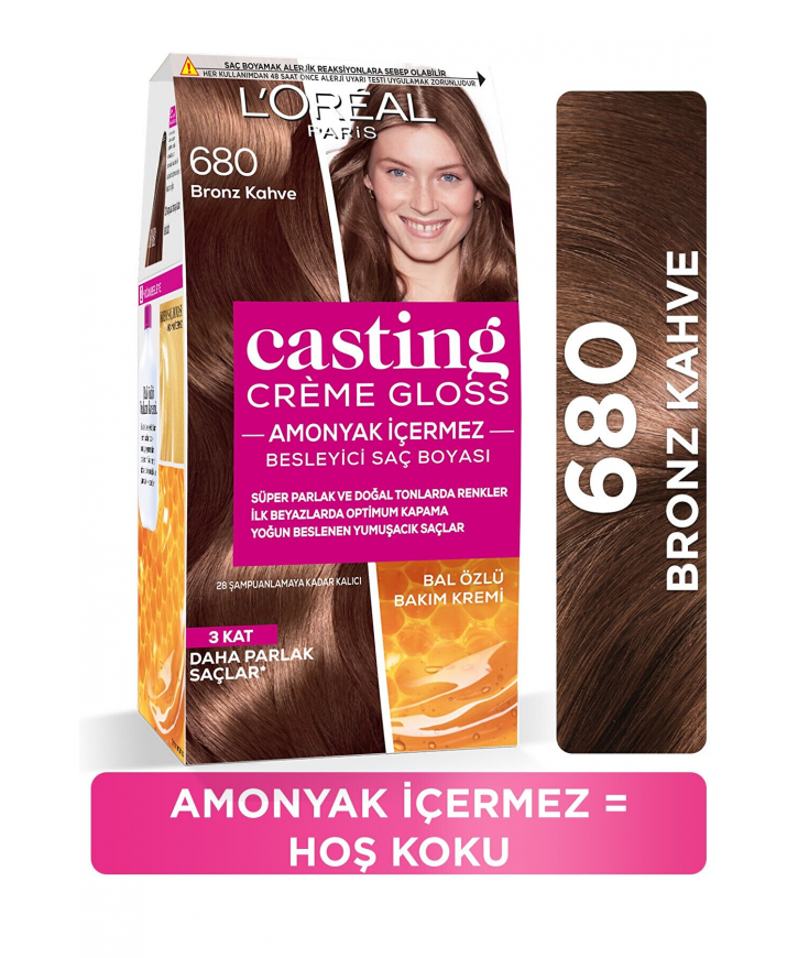 Loreal Casting Creme Gloss TR 680 Choco Mocaccino Bronz Kahve Saç Boyası