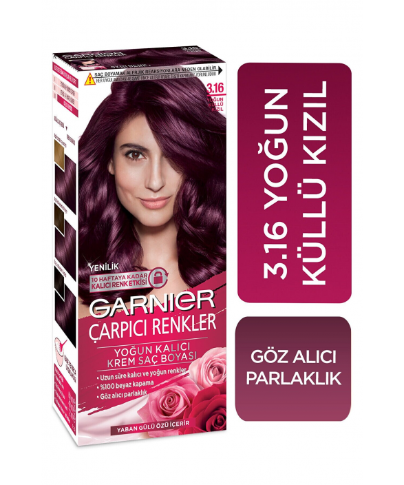 Garnıer Color Naturel Çarpıcı Renkler 3 16 Yoğun Küllü Kızıl 