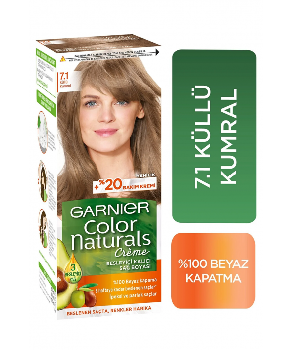 Garnier Color Naturals Saç Boyası 7.1 Küllü Kumral