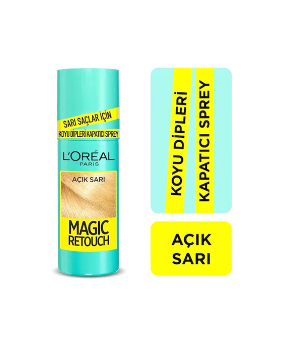 Loreal Magıc Retouch AE75  9 3 Beyaz Kapatıcı Sprey Açık Sarı