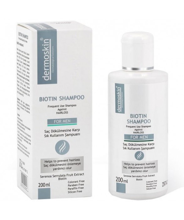 Dermoskin Biotin Shampoo For Men 200 ML Erkeklere Özel Dökülme Önleyici Şampuan