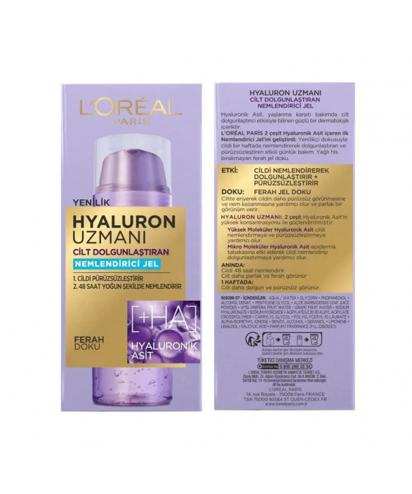 Loreal Paris Hyaluron Uzmanı Nemlendirici Jel 50 ml