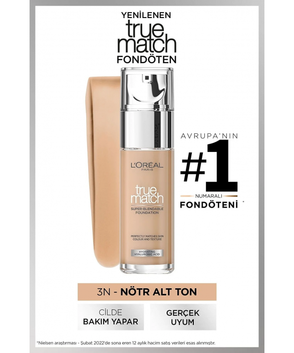 Loreal Paris True Match No 3N Creamy Beige Fondöten