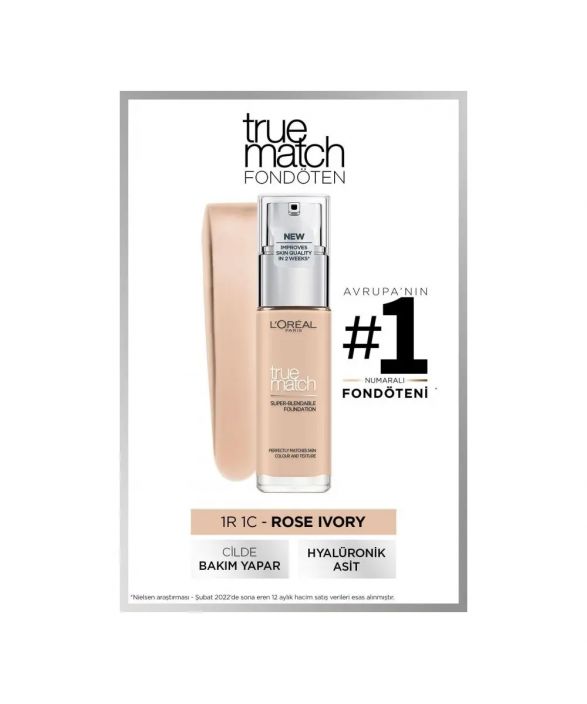 Loreal Paris True Match Fondöten 1R1c1k Ivoire R 