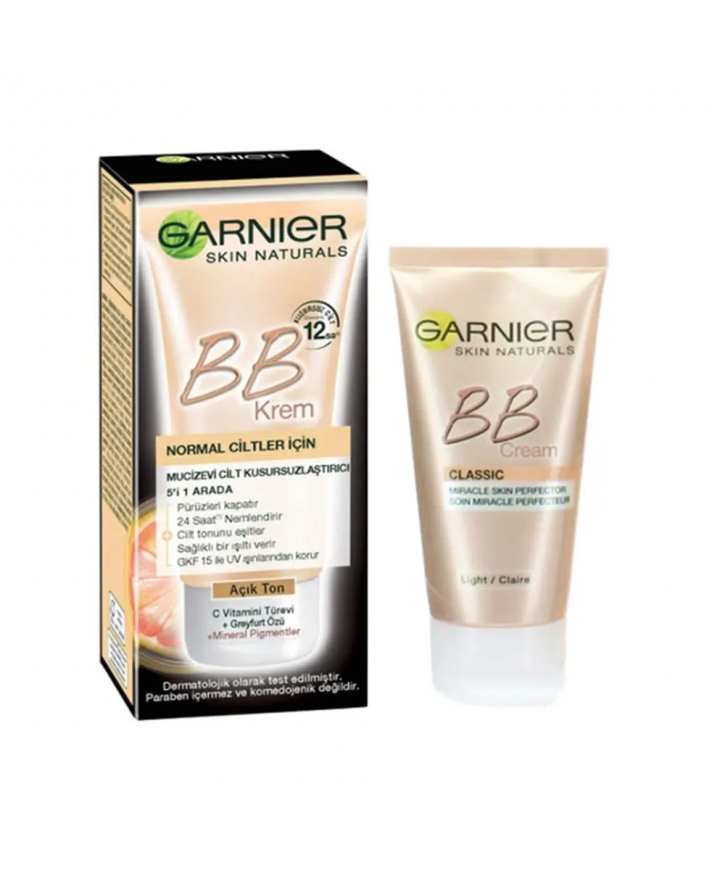 Garnier BB Krem Mucizevi Cilt Kusursuzlaştırıcı Açık Ton Yağlı ve Karma Ciltler 50 Ml eczahanemden