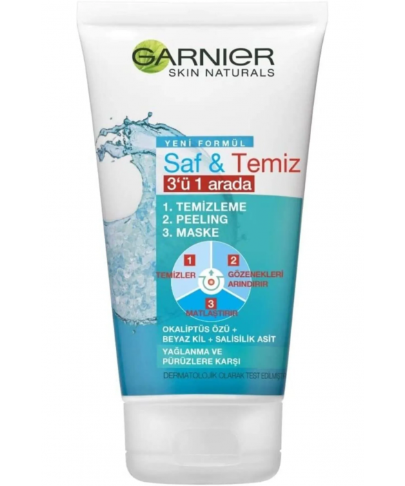 Garnier 150 ml Saf Temiz 3 In 1 Arada Temizleyici Maske