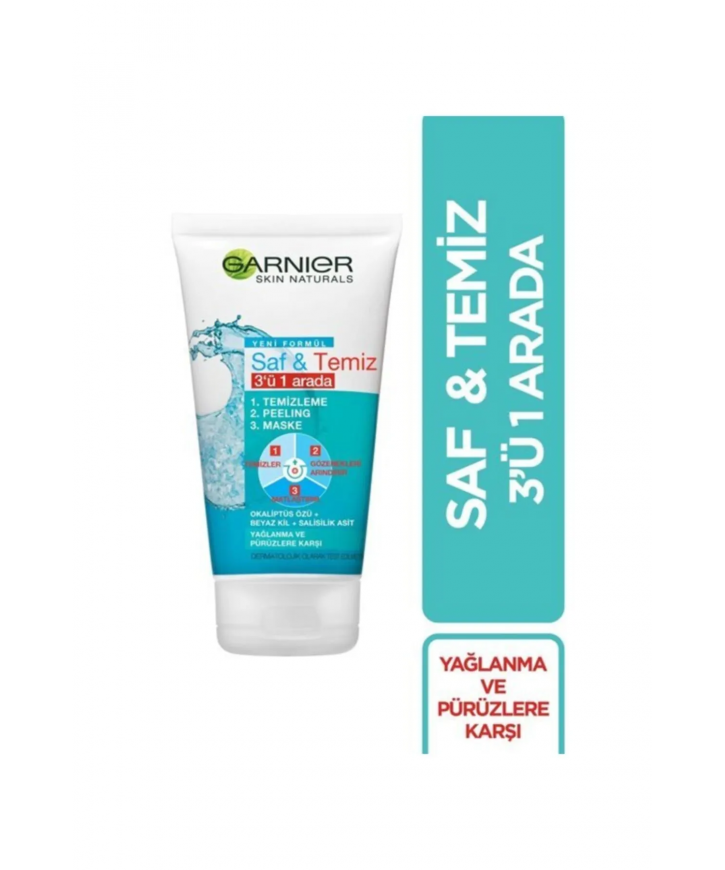 Garnier 150 ml Saf Temiz 3 In 1 Arada Temizleyici Maske eczahanemden